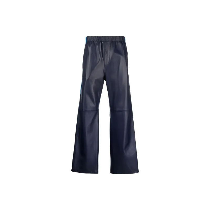 MARNI Leather Pants Men Blue-0