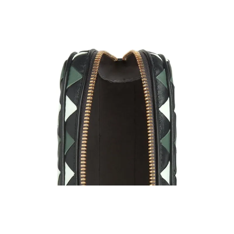 Bottega Veneta Cow Leather Clutch Trumpets Women's Stone Gray & Glacier Blue & Aloe Vera Green-3