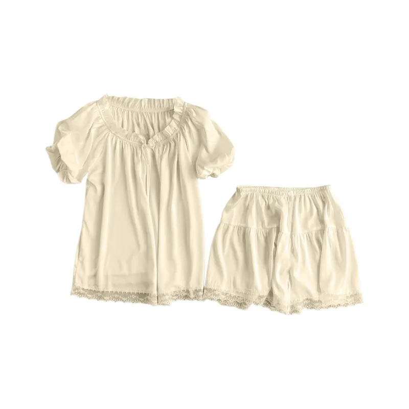 Flowers In Water Pajama Set Women's-7