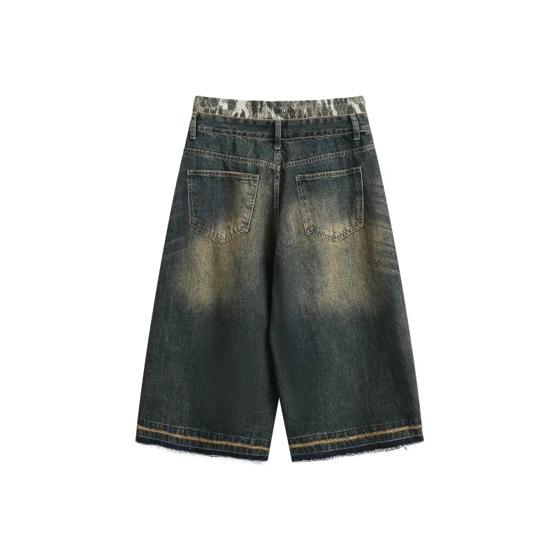 TH FABRICATE Denim Shorts Women's Washed Blue-1