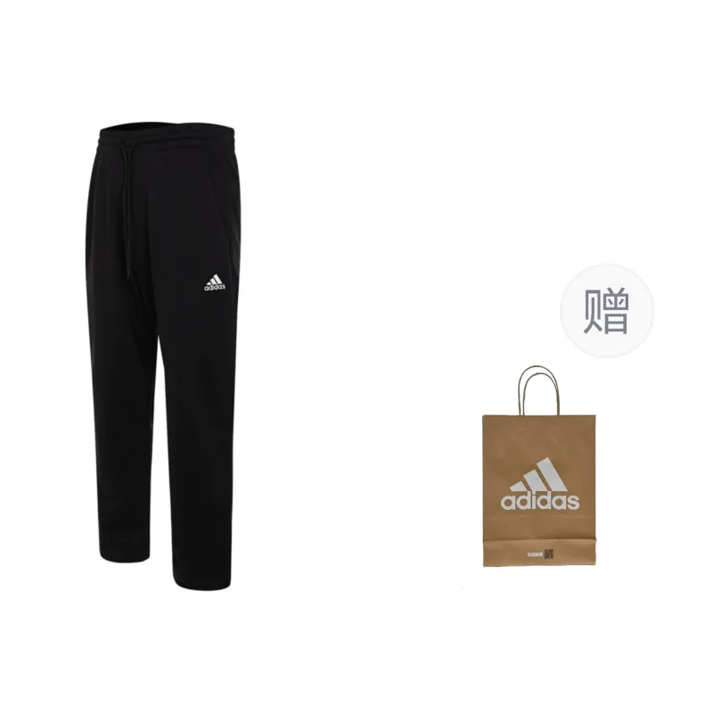 Adidas Knitted Sports Pants Men's Black-0