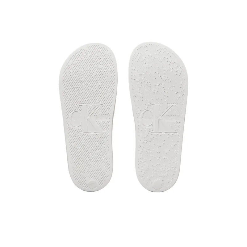 CKJ CALVIN KLEIN JEANS Slide Slippers Women's White-4