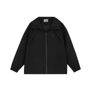 LUJIAMEN Jackets & Coats Early Fall Early Spring Unisex Black