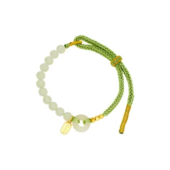 Andaozi Hetian Jade Bracelets Pale Greenish White Jade Women's