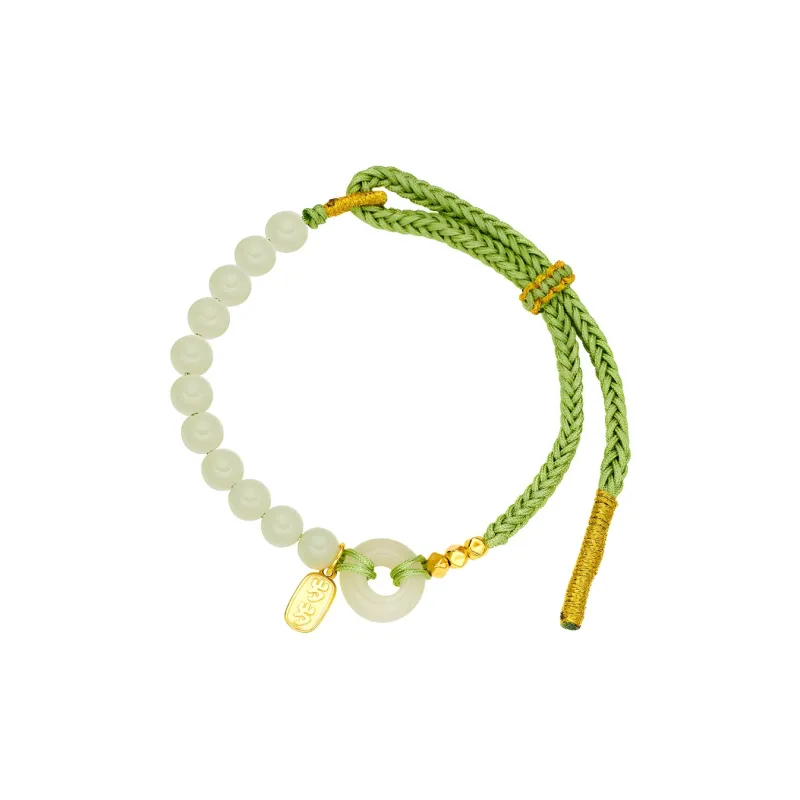 Andaozi Hetian Jade Bracelets Pale Greenish White Jade Women's-0