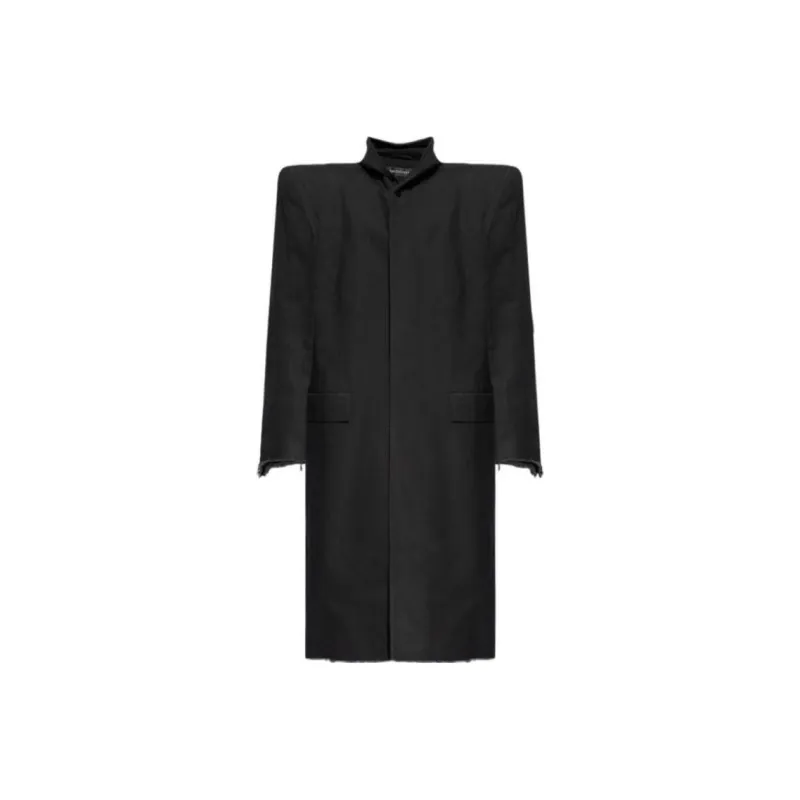 Balenciaga Exaggerated Shoulder Hooded Coat-0