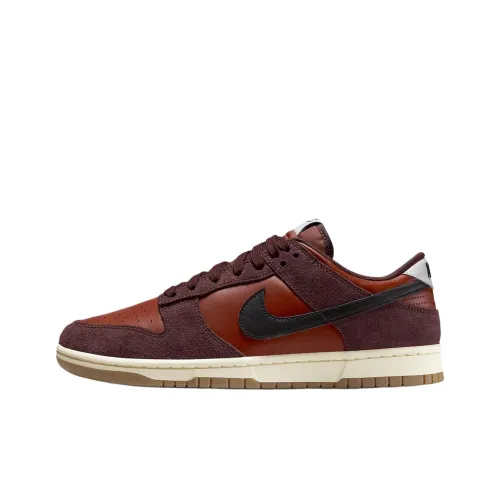 Nike Dunk Anti Slip Wear Resistant Low Top Skateboard Shoes Men's Red Brown