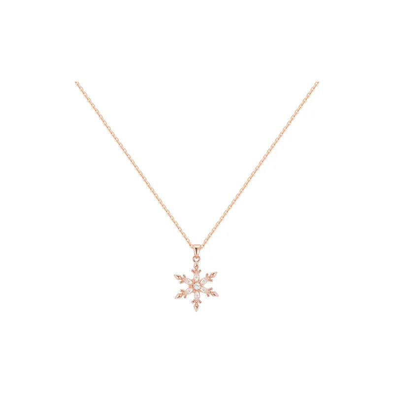 AJIDOU Rhinestone Necklaces Women's Rose Gold Silver-0