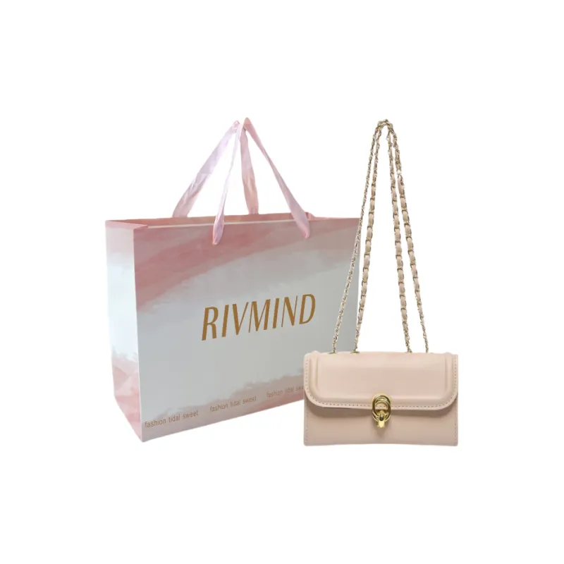 RIVMIND PU Crossbody Bag, Chain Bag, Shoulder Bag Regular Women's White/Silver/Black/Khaki/Pink-5