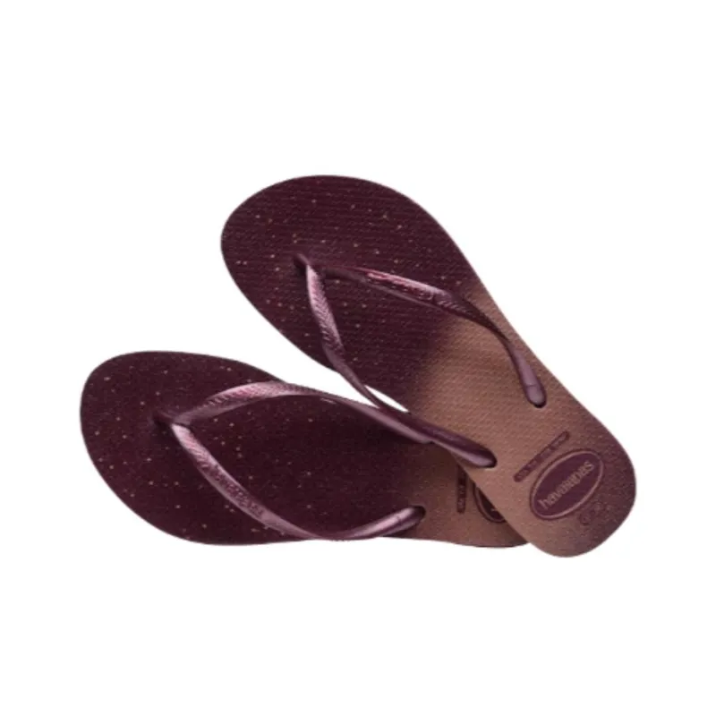 Havaianas Rubber Sole Quiet Odor-Resistant Flip Flops Unisex Purple-2