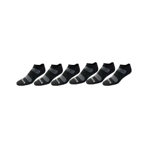 Saucony No Show Socks Women's 6 Pack Black