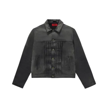 424 Leather Jackets Men Black
