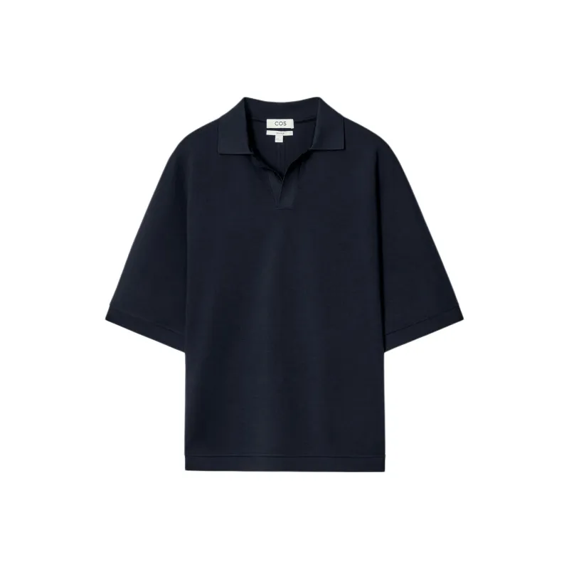 COS Polo Shirts Men Navy Blue-0