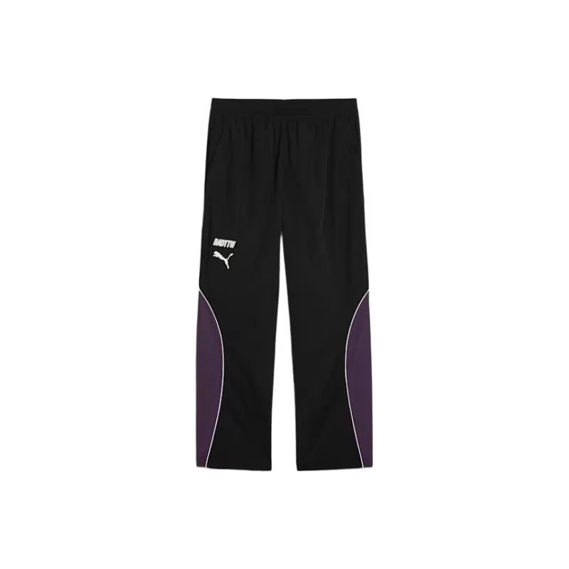 PUMA FW24 Knitted Sweatpants Men's Purple Black-0