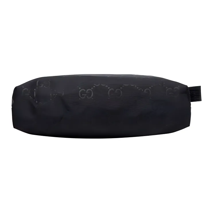 GUCCI Nylon And Leather Messenger Bag Shoulder Bag Crossbody Bag Small Size Men's Black-3