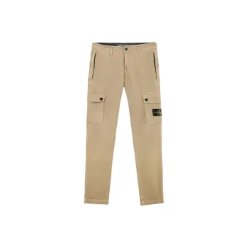 STONE ISLAND Logo Patch Tapered Leg Pants
