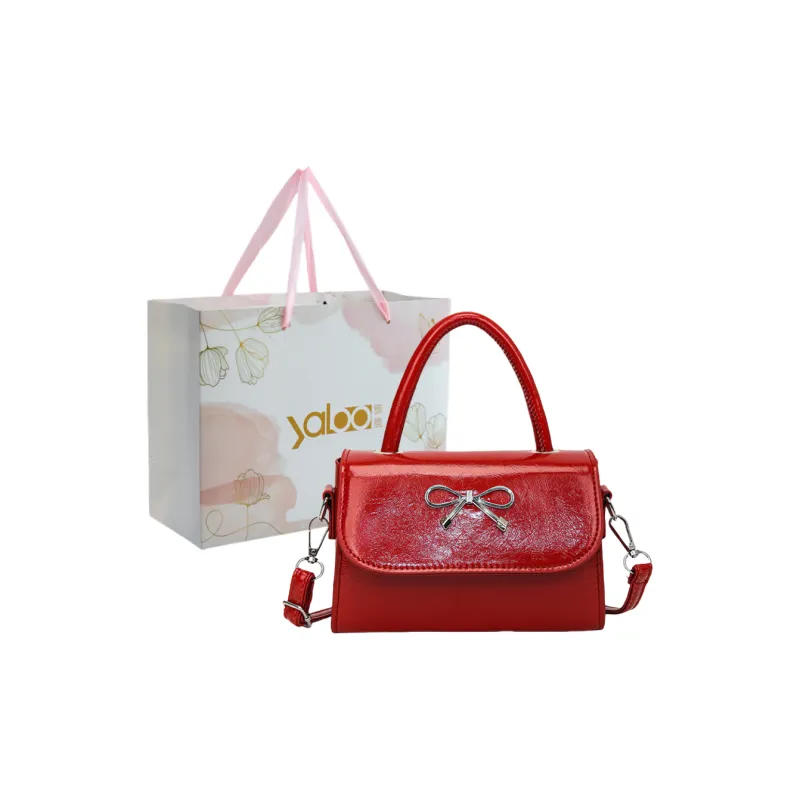 Yalu PU Crossbody Handbag Unisex Black/Red/Silver/Pink-5