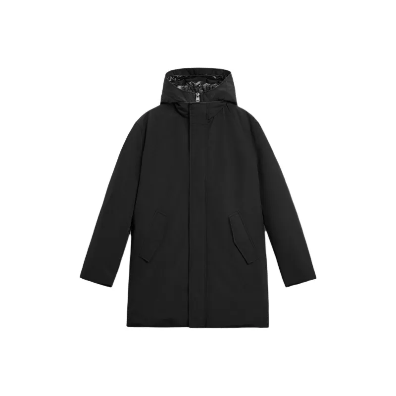 ZARA Parka Coats Men Black-0