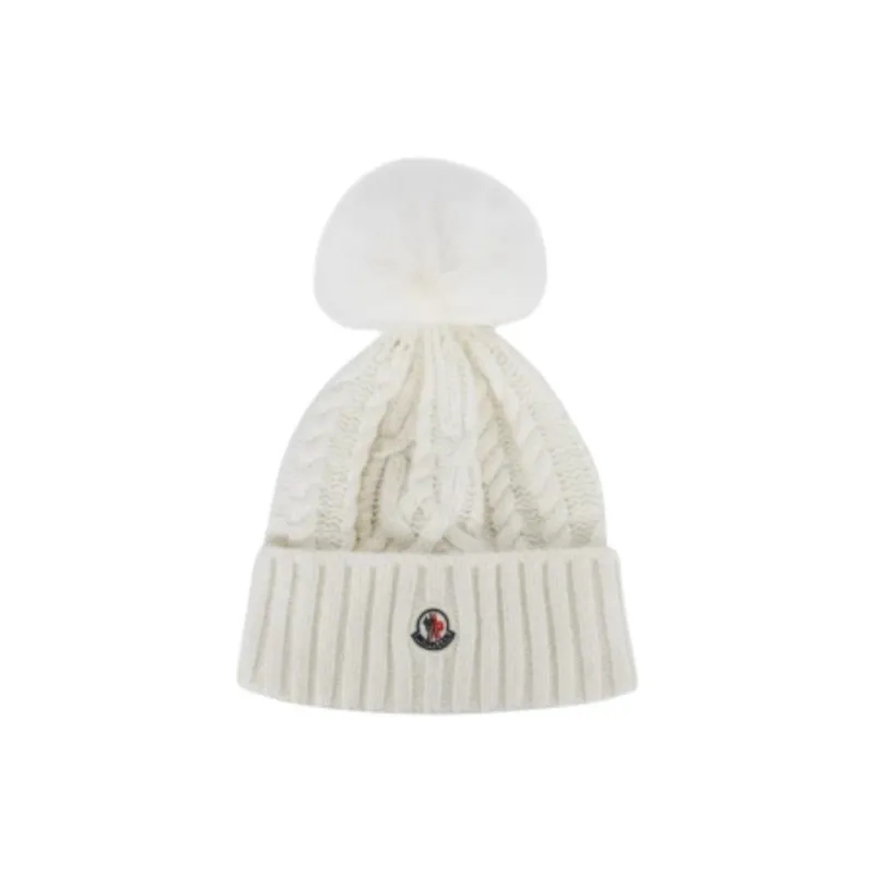 Moncler Wool Beanies Unisex White-0