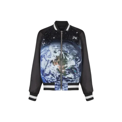 BALMAIN Earth & Stars Varsity Jacket