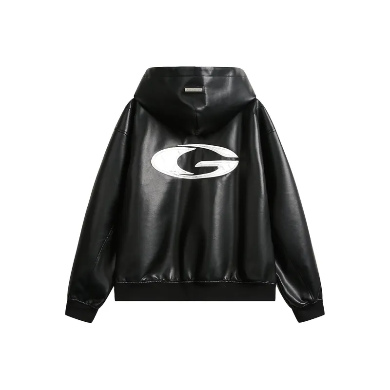 GOLFCROSS Leather Jacket Coat Unisex Black-0