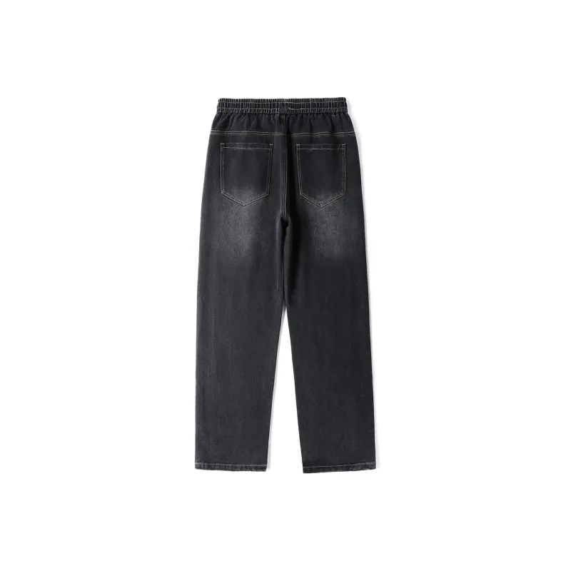 TOUHAOQINGNIAN Jeans Unisex-2