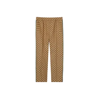 GUCCI Lido Knitted Sweatpants Men's Camel