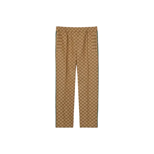 GUCCI Lido Knitted Sweatpants Men's Camel