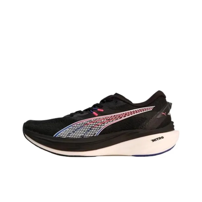 PUMA Slip Resistant And Breathable Low Top Running Shoes Men's Black-0