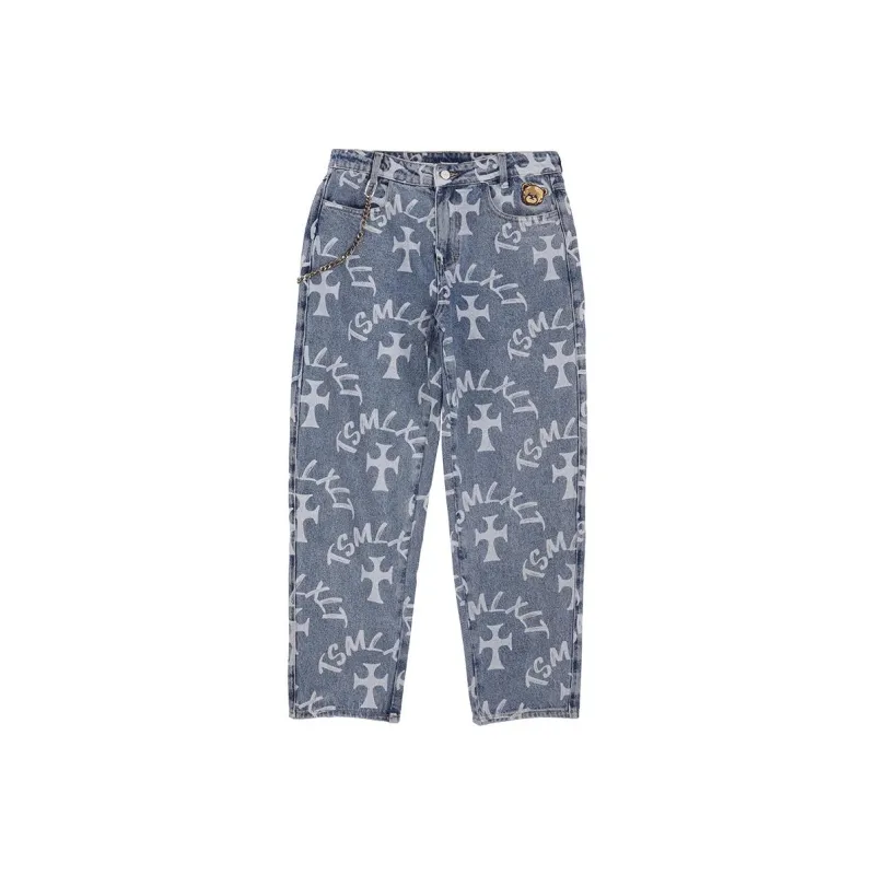 TSMLXLT Jeans Men's Light Denim Blue-0