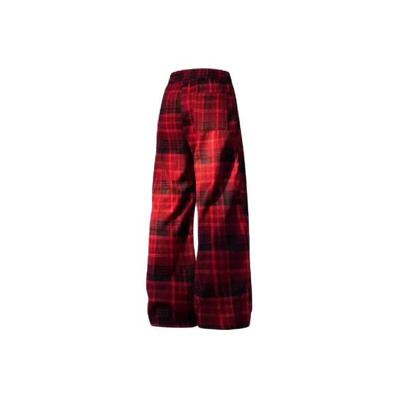 KIRHNE Casual Pants Unisex Burgundy-1