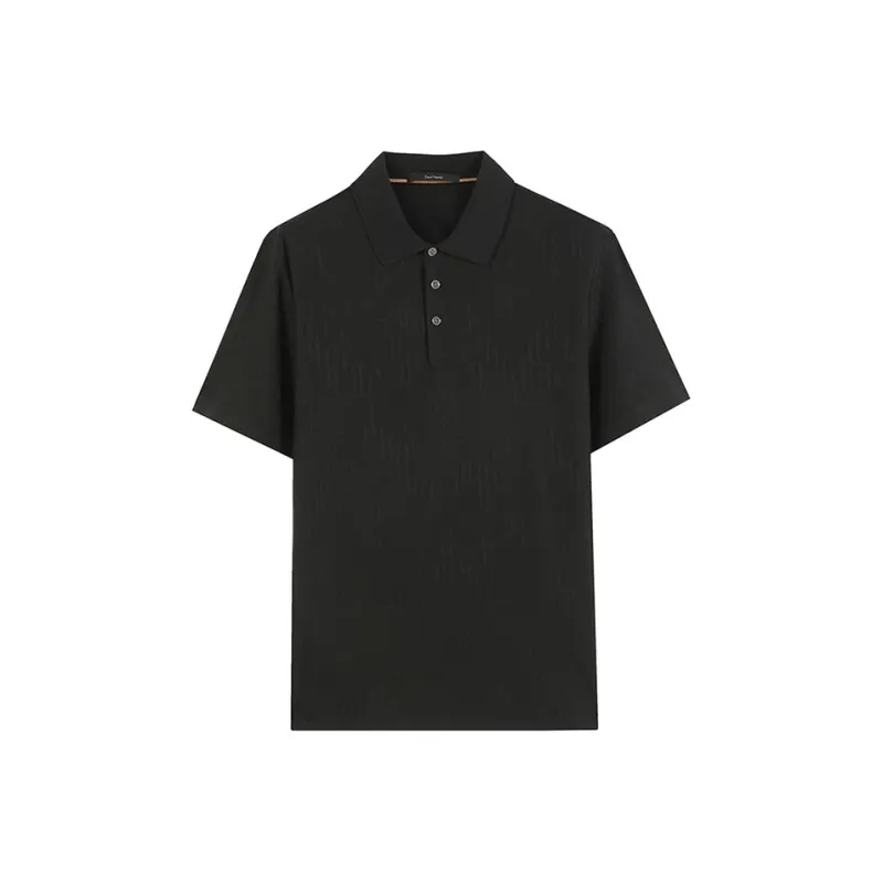 DAVID NAMAN Polo Shirt Men's Black-0