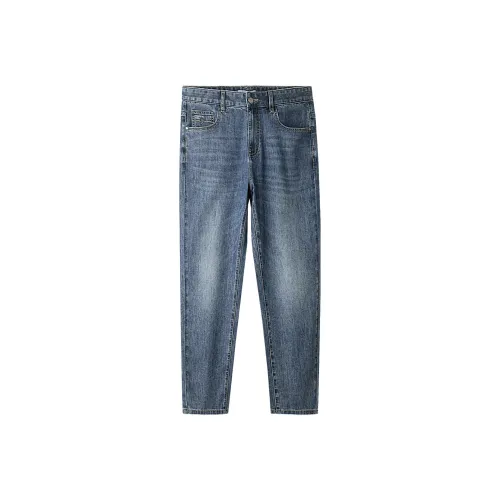 HLA The Mountain Is Not In The High Series Jeans Men's Blue Gray Denim Gradient