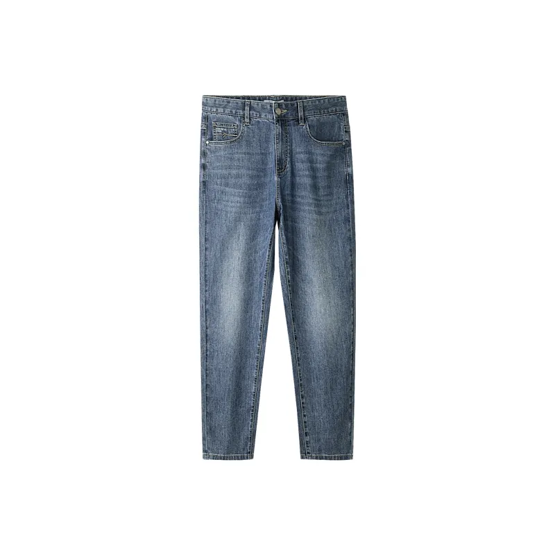 HLA The Mountain Is Not In The High Series Jeans Men's Blue Gray Denim Gradient-0