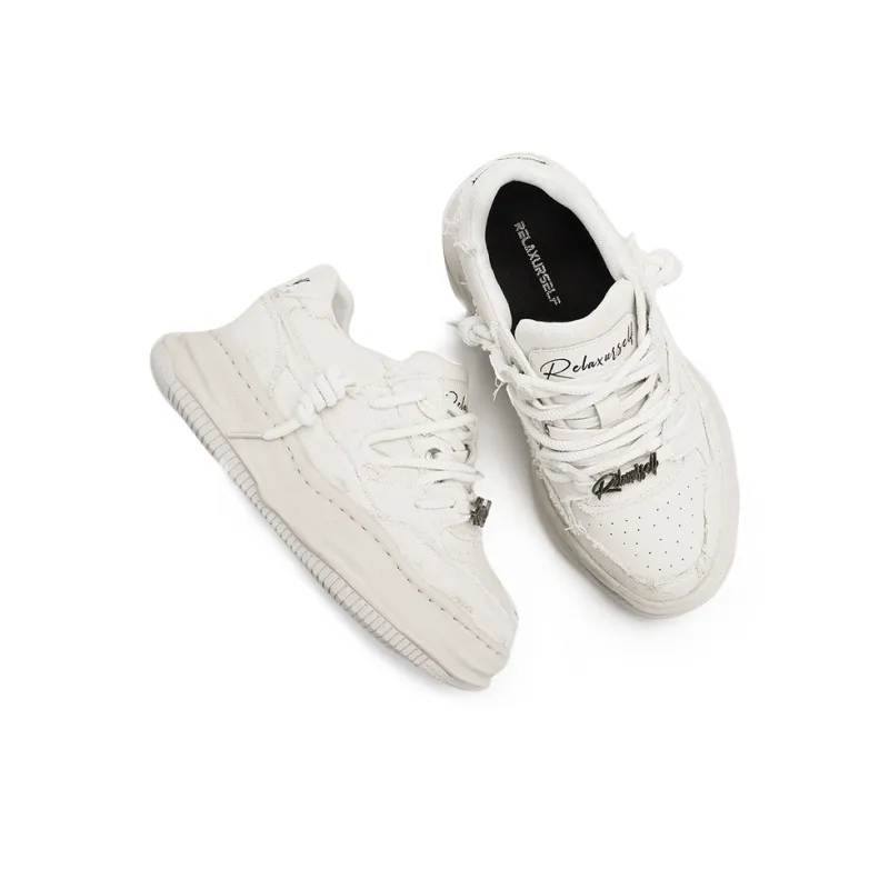 RELAXURSELF Slip Resistant, Lightweight, Breathable, Height Increasing Low Top Skateboard Shoes Unisex-9