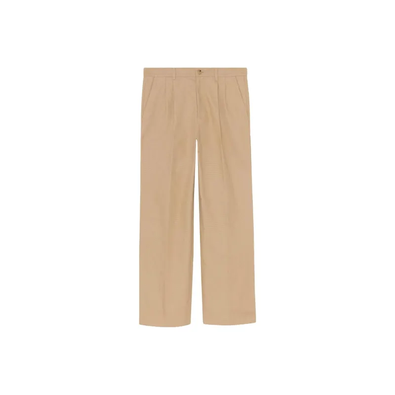 GUCCI Logo Embroidered Pressed Crease Trousers-0