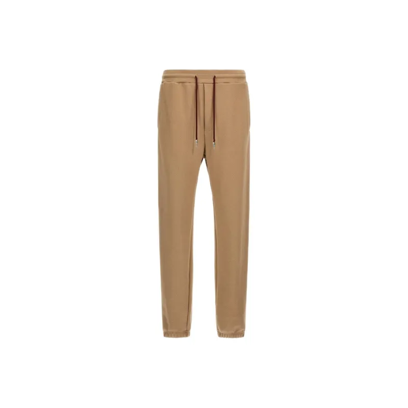 Roberto Cavalli SS24 Knitted Sports Pants Men's Beige-0