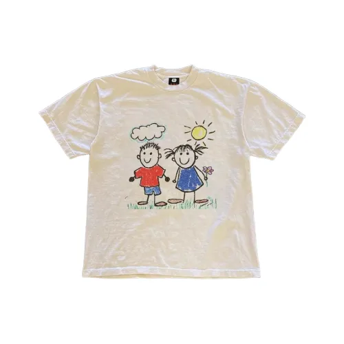 / T Shirts Unisex 3A Twin Yarn 100% Cotton 260g White