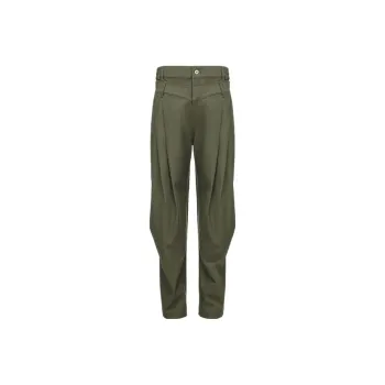 Feng Chen Wang Casual Pants Men Green Stripes
