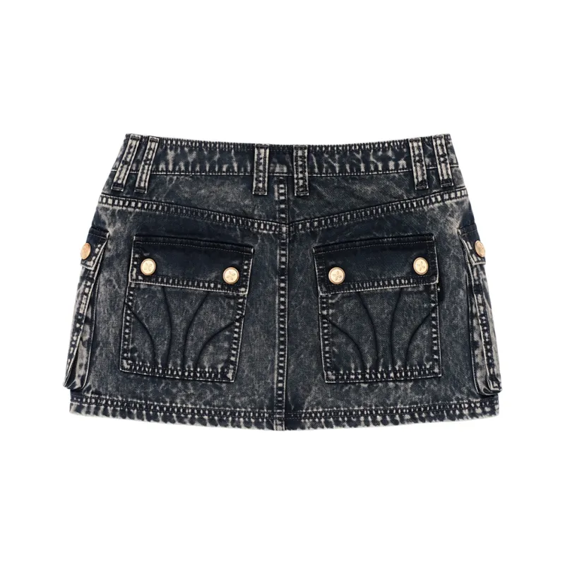 SMFK Cargo Short Skirts Women's Storm Gray-1