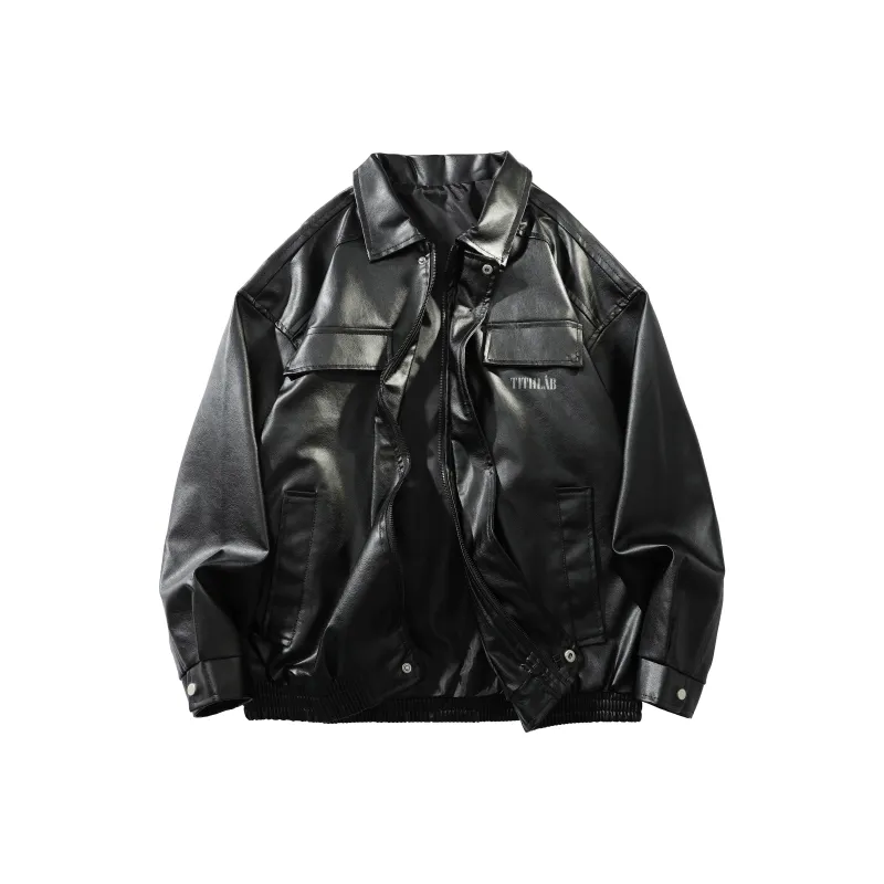 TITH Leather Jacket Unisex Black-0