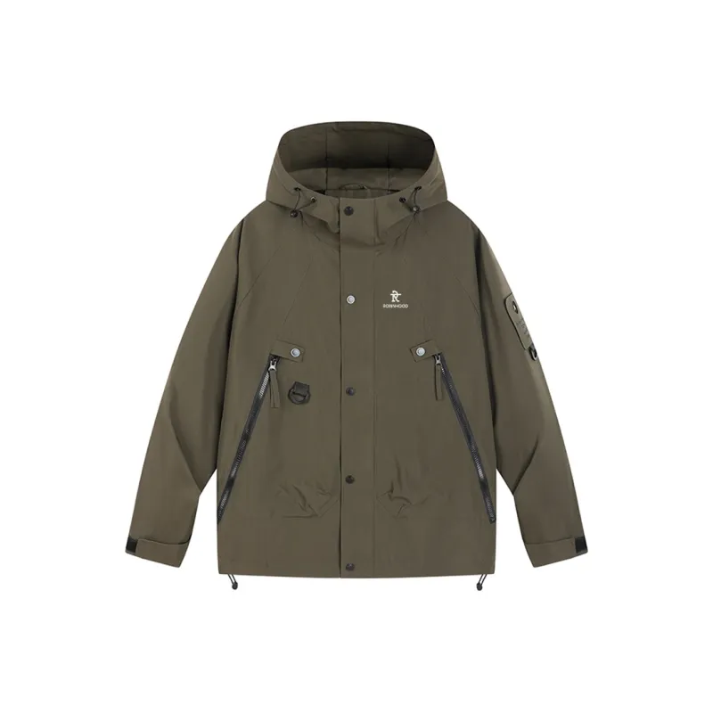 ROBINHOOD Water Resistant Windproof Breathable Warm Water Repellent Cold Resistant Rainproof Windbreaker Jacket Unisex-5