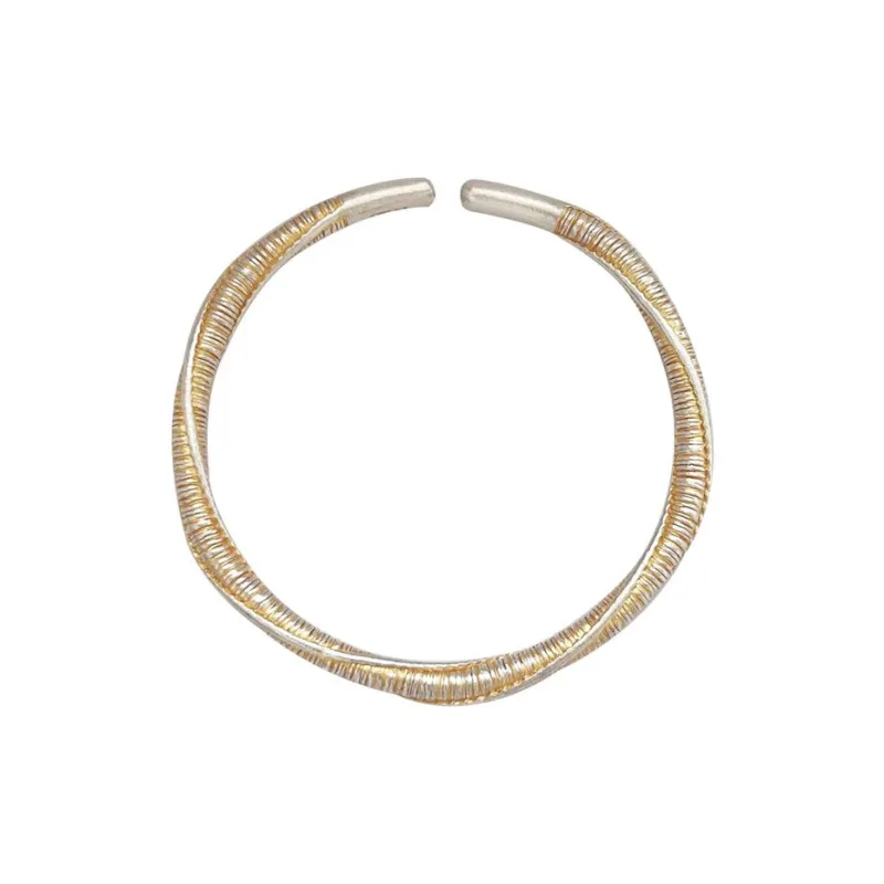 LIUXIN 999 Fine Silver Blessing And Blessing Bangle Women's-0