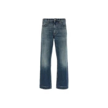 Valentino Logo Patch Straight Leg Jeans