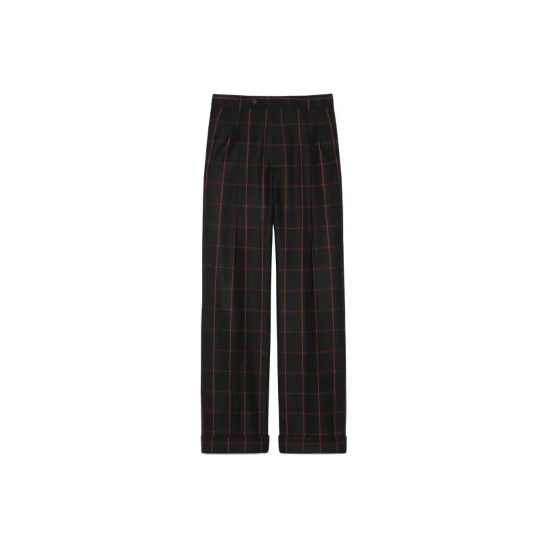 GUCCI Windowpane Printed Tailored Trousers-0