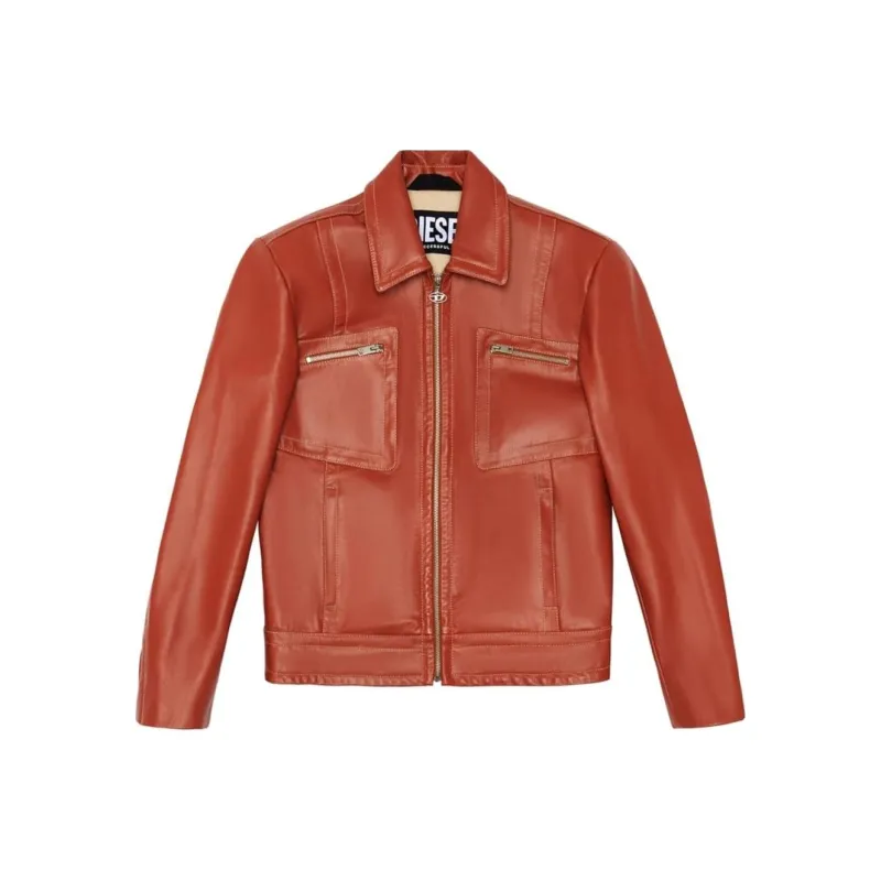 DIESEL Jackets Coats Men's Red Brown-0