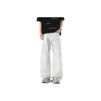 HCHUICHENG Jeans Unisex White