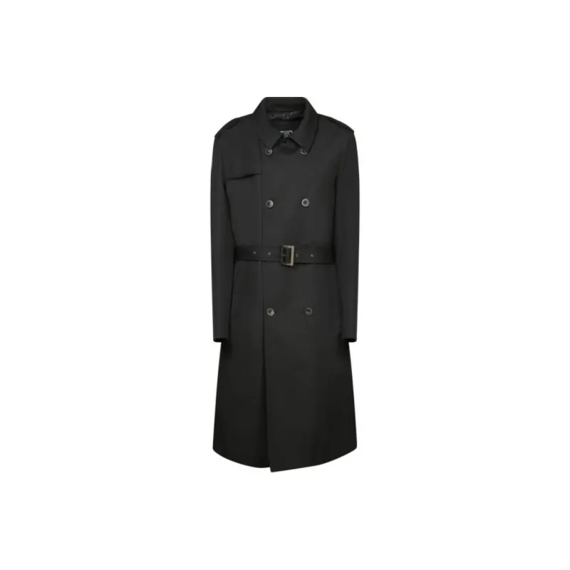 HERNO Double Breasted Gabardine Trench Coat-0