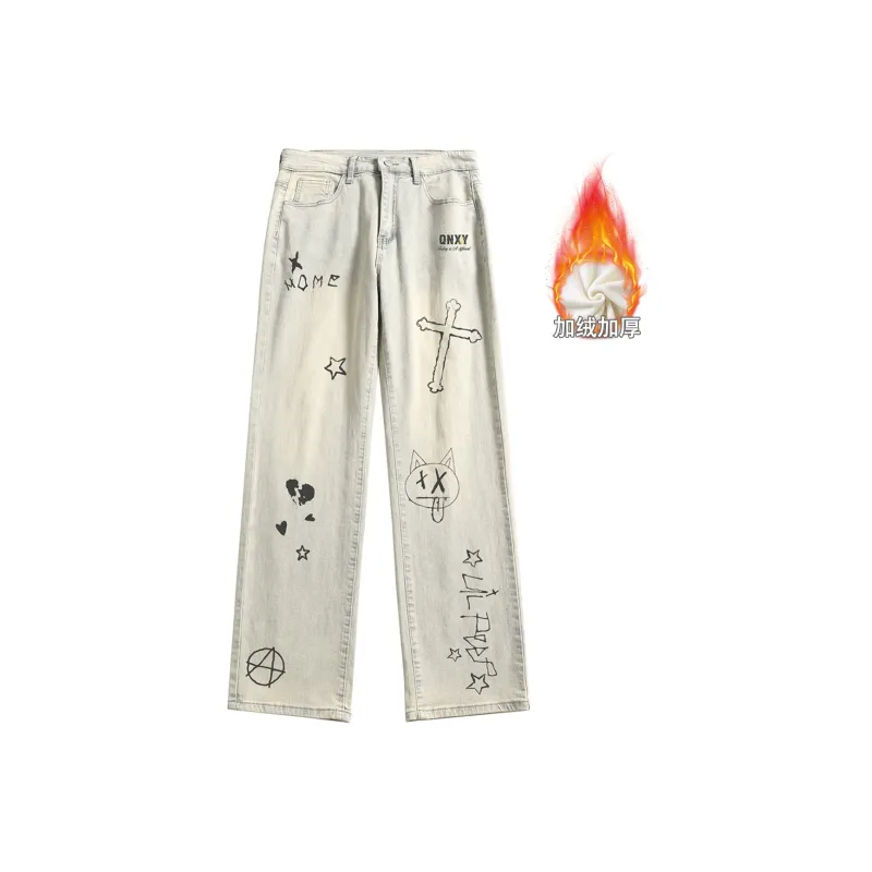 Qnxeey Jeans Unisex-57