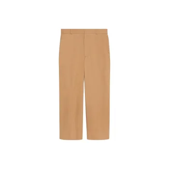 GUCCI Cotton Drill Trousers Casual Pants Men's Light Brown